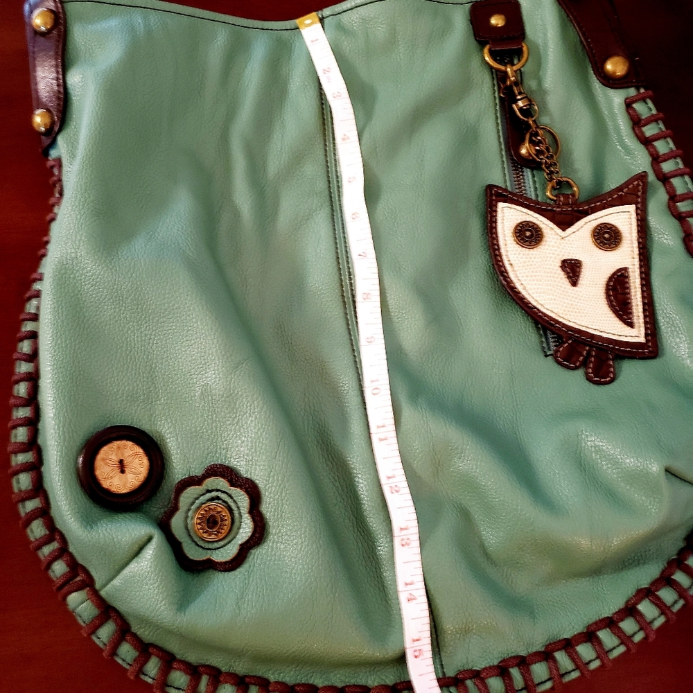Chala Teal Owl Hobo Handbag - Picture 6 of 8